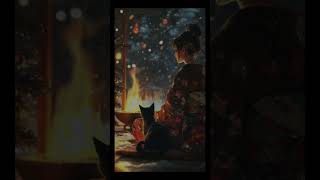 Christmas Fireplace 23 #shorts #cover #japaneselofihiphopmix #anime