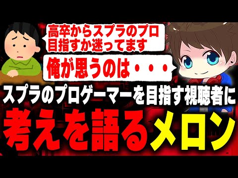 【個人の主観】スプラのプロを志す視聴者に"プロゲーマー"についての考えを語るメロン【メロン/スプラトゥーン3/切り抜き】