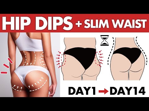 HIP DIPS & Slim Waist Workout at home❗️ For Hourglass Figures (Subtitle)