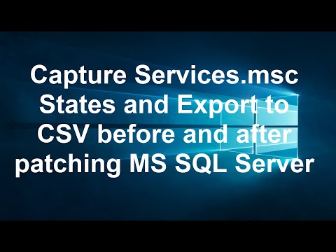 Automate Pre and Post Patch Services.msc State Capture with Power Shell while Patching MS SQL SERVER