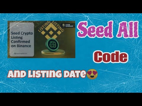 SEED ALL VIDEO CODES| SEED LISTING DATE|SEED DALIY COMBO