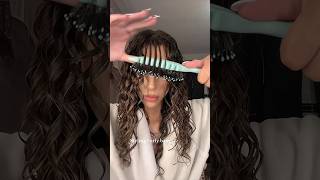 How to style curly bangs