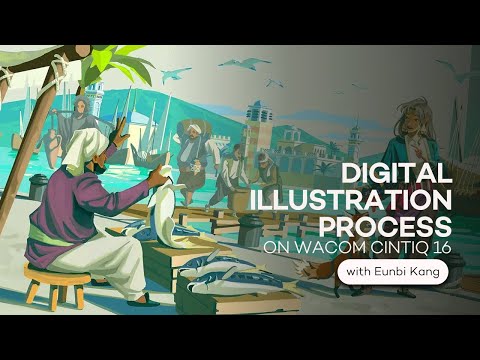 Digital Illustration Process on Wacom Cintiq 16 with Eunbi Kang