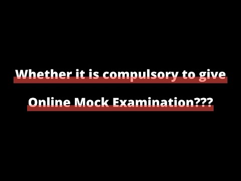 Is it compulsory to give Online Mock Exam?? #shorts