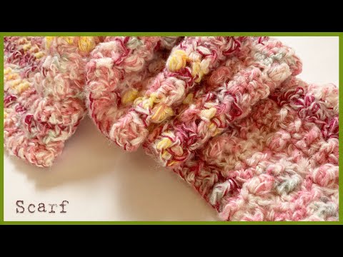 [Tulip🌷] How to knit a colorful and fun flower field scarf