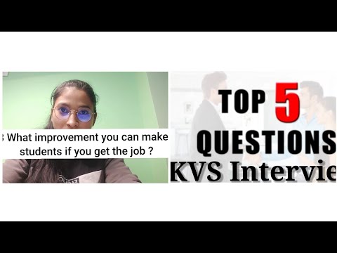 KVS interview Top 5 most important question and answer💯 (PRT TGT PGT) | KVS interview questions