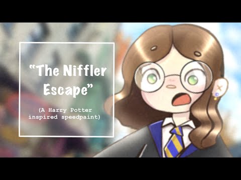 A Harry Potter inspired speedpaint. "The Niffler Escape"