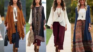 Top Fall Fashion Trends 2024 2025  Boho Chic for Women Over 50