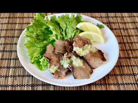 Grilled Beef Tongue with Salty Onion Sauce Recipe - Japanese Cooking 101