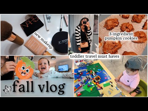 fall vlog || easy pumpkin cookies, toddler travel must-haves, new makeup, Nordstrom event + more! 🍂