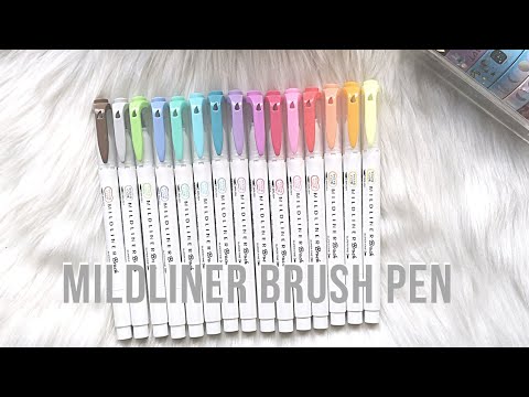 Unboxing Mildliner Brush Zebra Pen and Pen Test