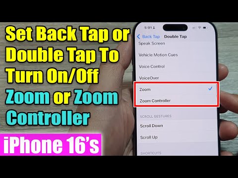 iPhone 16/16 Pro Max: How to Set Back Tap or Double Tap To Turn On/Off Zoom or Zoom Controller