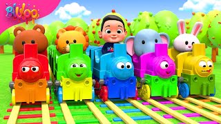 Train Choo Choo Song | Colorful Train | BluLoo Nursery Rhymes & Kids Songs