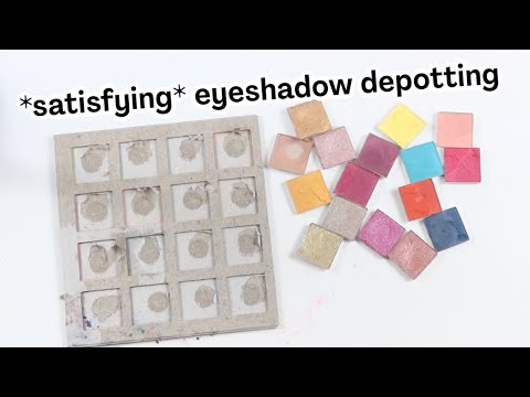 Destroying & Depotting 2 Eyeshadow Palettes 🔪 *satisfying* eyeshadow depotting & organization