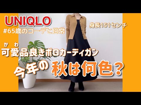 【60代コーデ110】ユニクロ秋物ポロカーディガ着回し/整体良き/墓じまいその後/65歳の日常/低身長