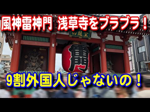 【旅行】風神雷神門の浅草寺周辺をブラブラ