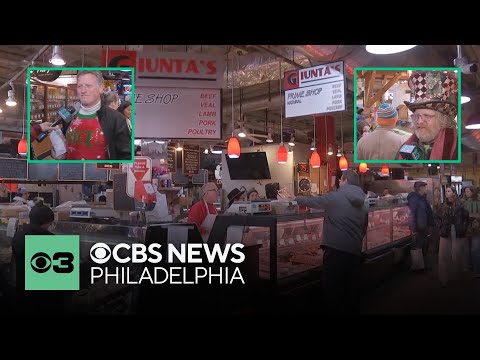 Last minute holiday shoppers at Reading Terminal Market in Philadelphia on Christmas Eve