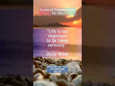 Be Inspired by Oscar Wilde! - Quote 13/100 Famous Quotes Challenge #Shorts #Quotes #ForYou