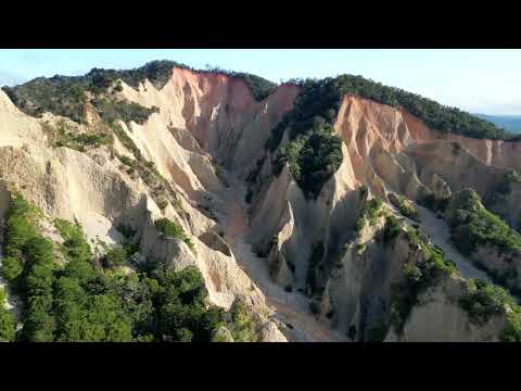 Aerial View for Fire Mountain Huoyanshan Dec 20,2024 火炎山 (南勢里 苗栗縣苑裡鎮) Taiwan