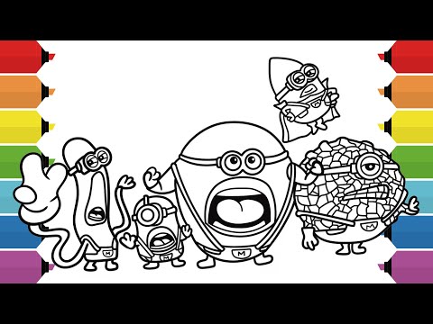 Despicable Me 4 Mega Minions Coloring Page