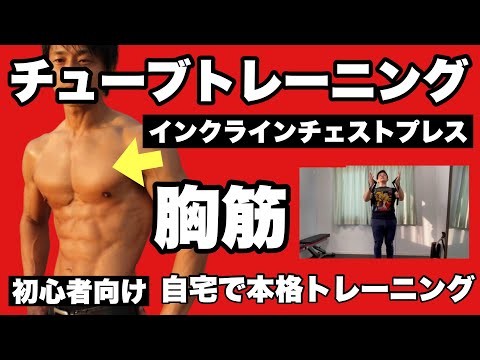 【胸筋】胸板作りバストアップに！初心者向けチューブトレーニング