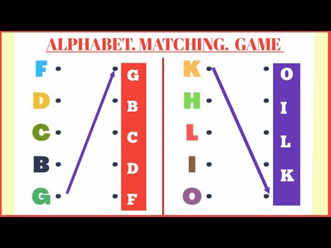 Alphabet matching game | lkg class english Worksheets | match the letters with alphabet