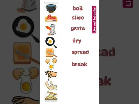 Cooking Vocabulary in English #english #verbs #shortsvideo #vocabulary #learnenglish