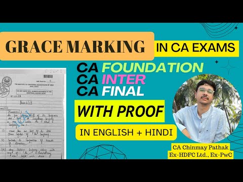 GRACE MARKING IN CA EXAMS WITH PROOF @all levels #cafinal #caintermediate #cafoundation #icai #grace