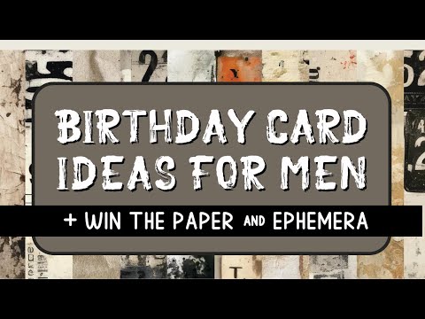 MASCULINE GREETING CARD DESIGNS FOR MEN | MALE GRUNGE BIRTHDAY CARDS | CARD MAKING TUTORIAL 2024