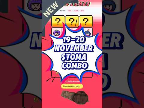 Tomarket Airdrop Combo 19 November | Tomarket Daily Combo Today | Tomarket Secret Combo Today