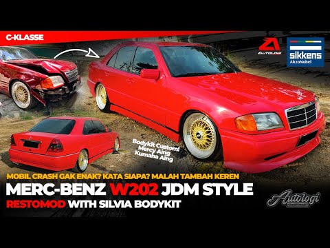 Restomod Mercedes Benz C180 W202 JDM Drift Style - Abis Crash Makin Ganteng Custom Bodykit Autologi