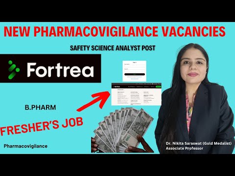 High-Salary Pharmacovigilance Jobs for BPharm Freshers Multiple Openings in Fortrea & MNC's