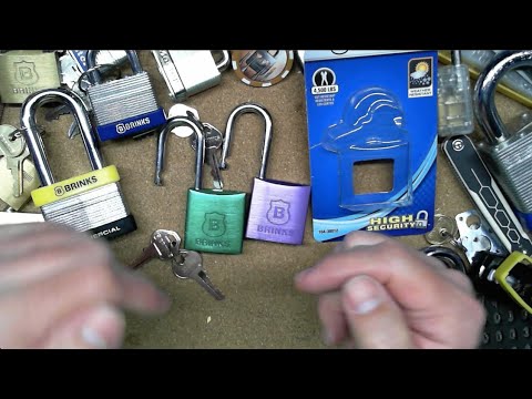 [188] Brinks Model 164 Aluminum Padlock picked open