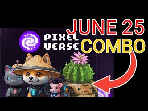 PixelTap pixelverse daily combo cards for today june 25 || (USDT-ERC20) wallet guide in description