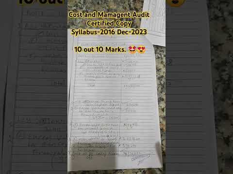 CMA FINAL COST AUDIT CERTIFIED COPY #yt #viral #shorts #trending #ytshorts #trend #icai #icmai #cma