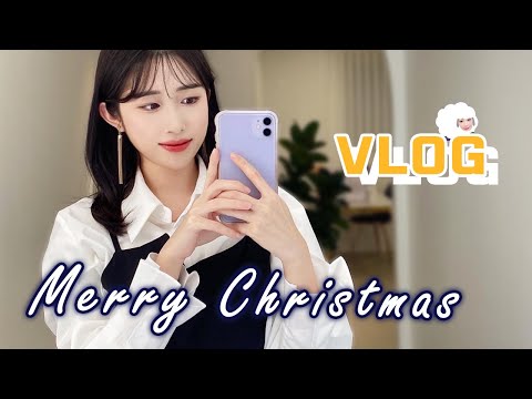 [Vlog ] Prepare for Christmas, buy Fried Soboro in Sungsimdang Bakery Daejeon Korean ❤❤ (CC)