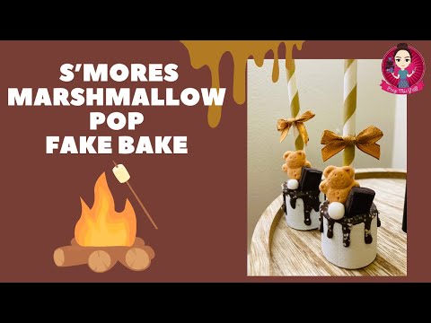 Let’s Fake Bake S’mores marshmallow pops! #fakebake #smores #peepthisyall