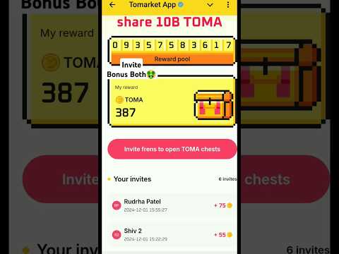 Tomarket Invite And Earn Unlimited Toma Both You And Friend,Toma Earn Now