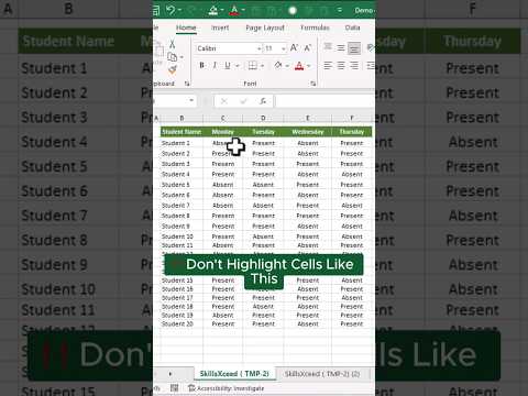 MASTER Excel Cell Color Formatting Secrets EXPOSED #shorts #exceltips #exceltutorial #learnexcel