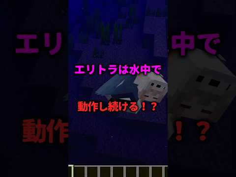 【マイクラ】エリトラが水中で動作し続ける！？ #マイクラ#マインクラフト #エリトラ