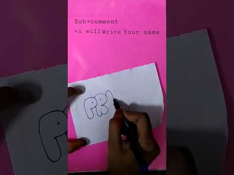 How to write PRIYA in bubble letters#shorts#crafts#viral#videos