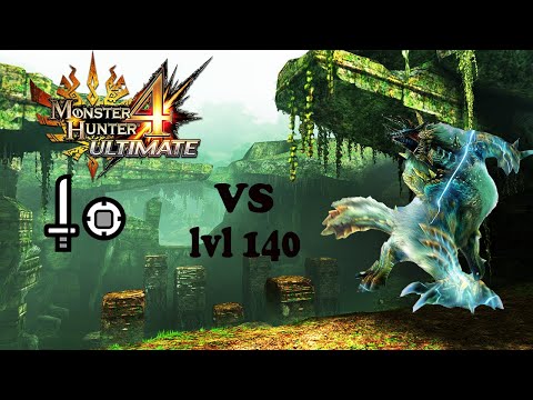 【MH4U/MH4G】Lv140 Zinogre solo | Sword and shield  | 16'35