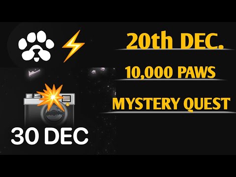 How to Claim PAWS Mystery Quest For Today 20th December, 2024