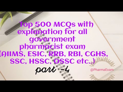 Important MCQs for all government Pharmacist exam 2023|#hssc #pharmacistexampreparation #aiims #job