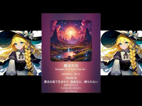 【オリジナル曲】魔理沙のメインテーマ曲をAIで作ってみた。 #霧雨魔理沙 #魔理沙 #まりさ #東方 #東方project #音楽生成ai #画像生成ai #chatgpt #sunoai