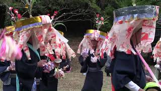 種子島の郷土芸能：サンゴ踊りとたか千代嬢 宝満神社での奉納踊り茎永中の町地区公民館2018年