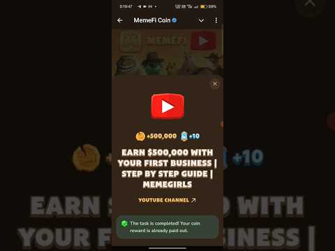 Memefi youtube video code 3 September | Earn $50000 with your first business | step by step guide