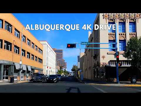 Albuquerque 4K Driving Tour | Drive Through Downtown Albuquerque