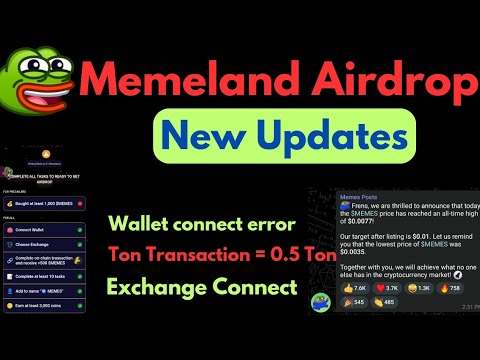 Memeland Airdrop New Information | Wallet Verification | Listing And Price New Updates |