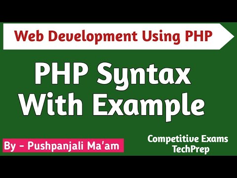 Lec - 1.3 Basic PHP Syntax with Example in Hindi